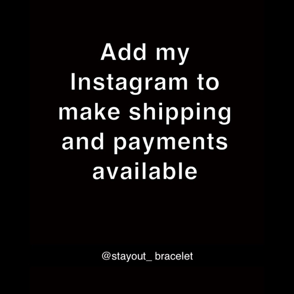 Add my Instagram and cash app tag to make payments when purchasing